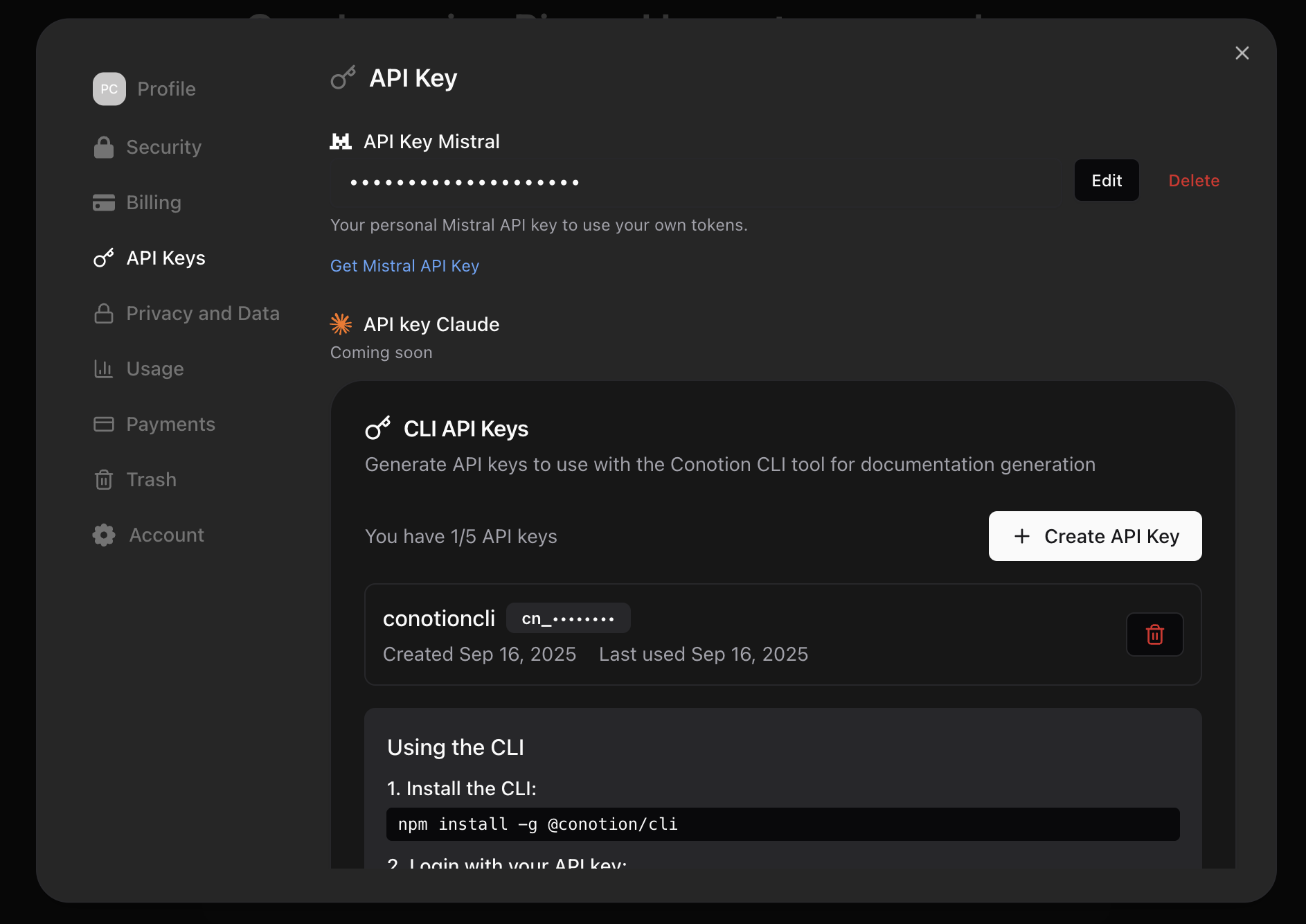 Configuration and prompt setup