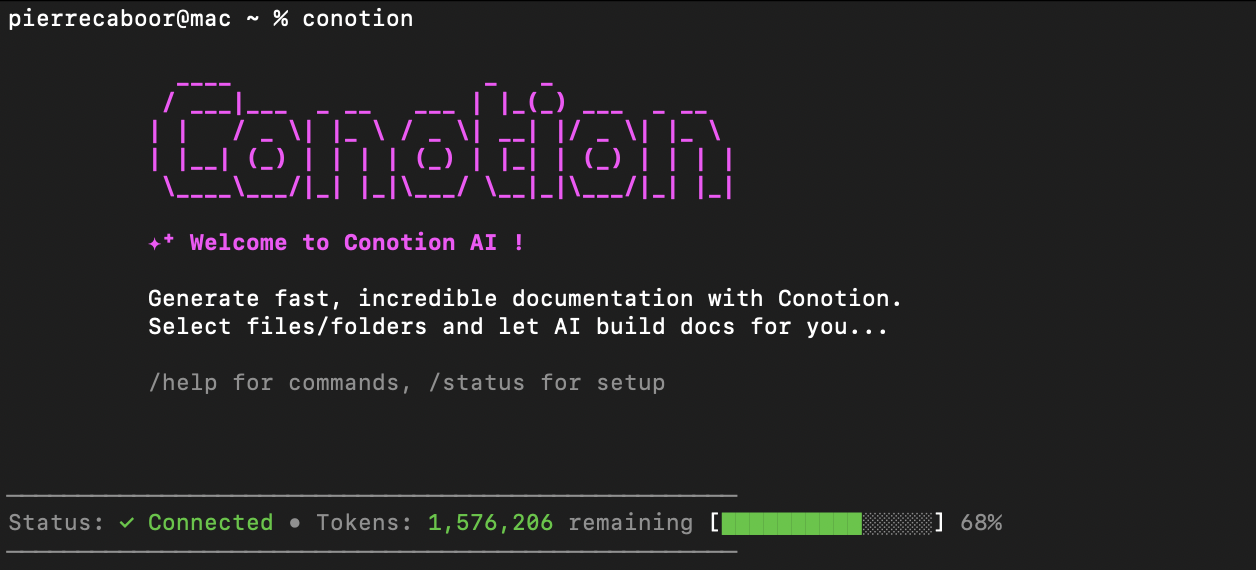 Documentation type selection