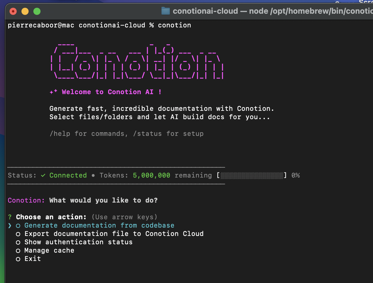 Conotion AI file selection interface
