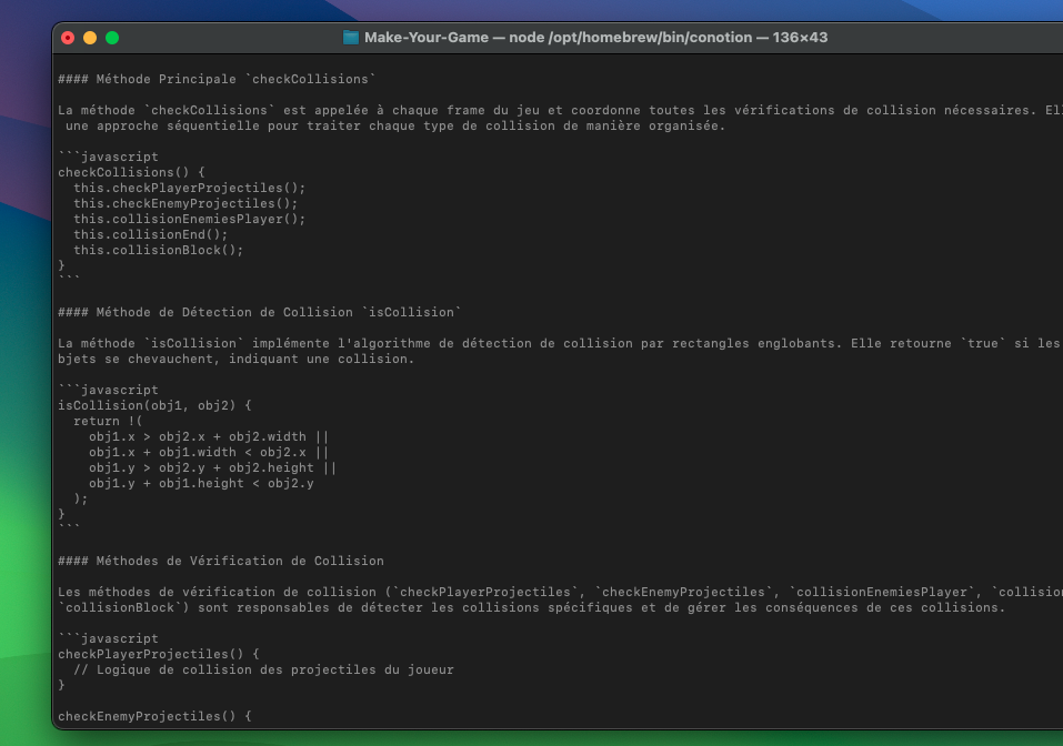 AI-generated documentation output